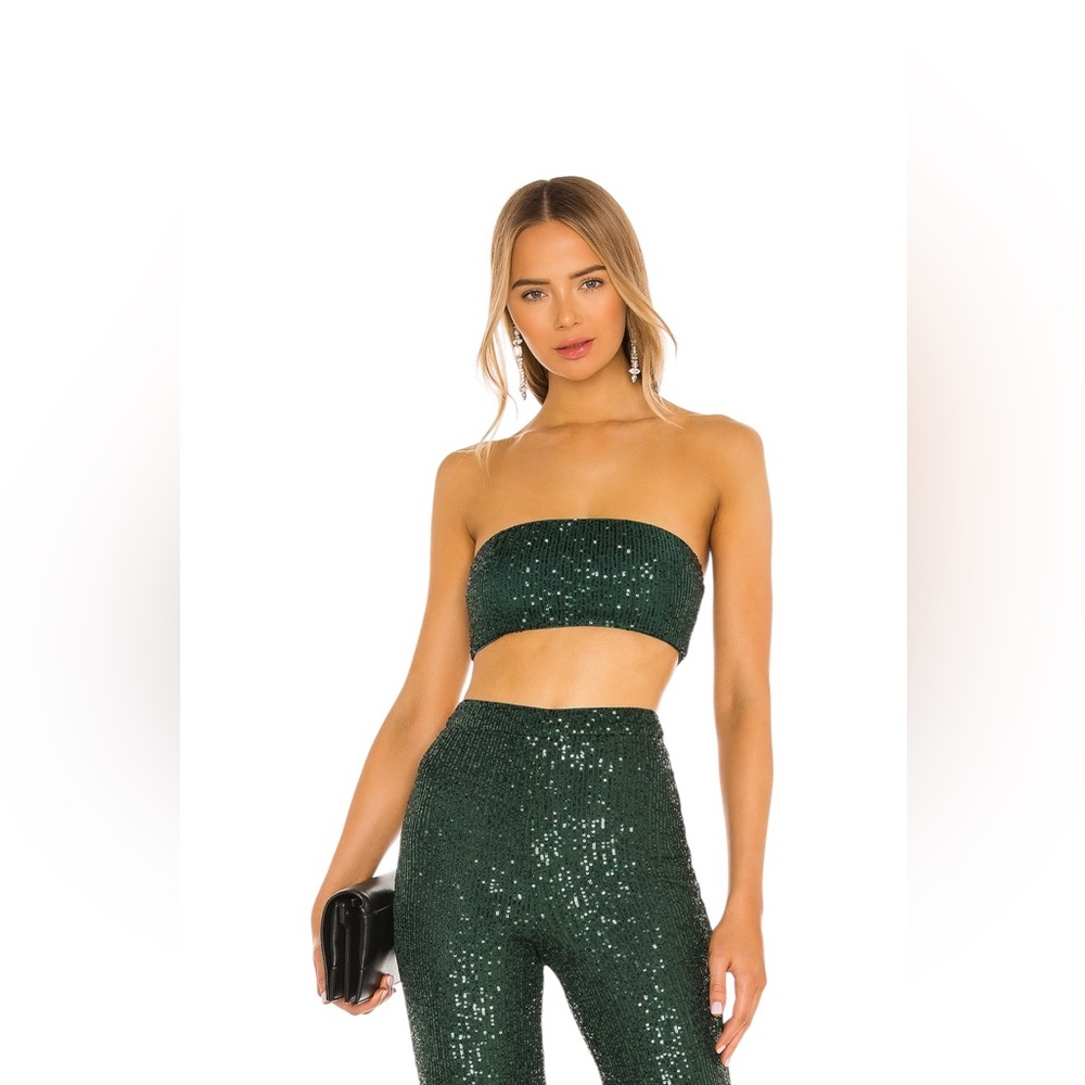 ๐๐๐ ๐๐๐๐๐๐ ๐๐๐๐๐๐ Emerald Sequin Bandeau